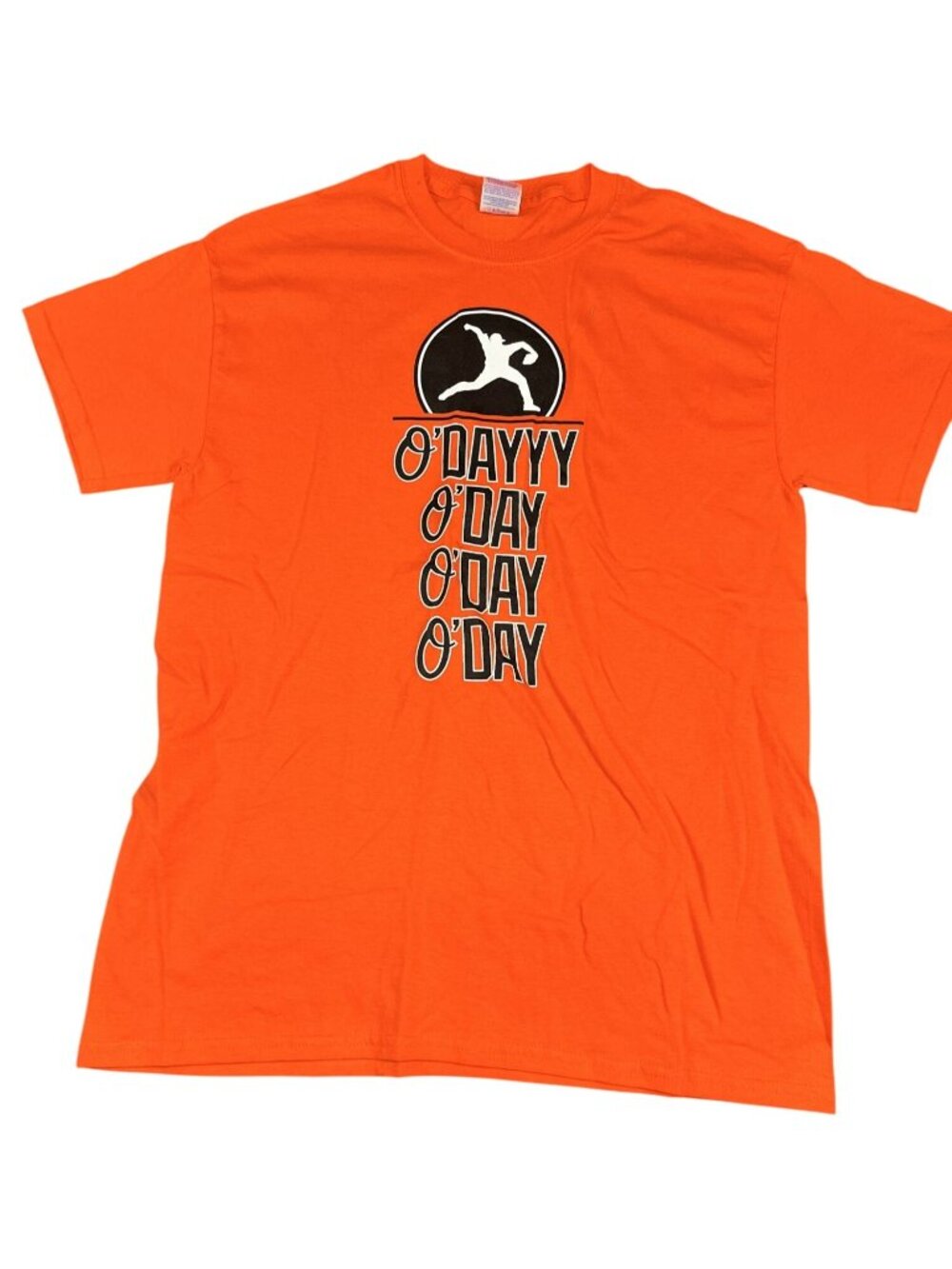 Gildan Men's  O'DAYYY Baseball Graphic T-Shirt Orange M